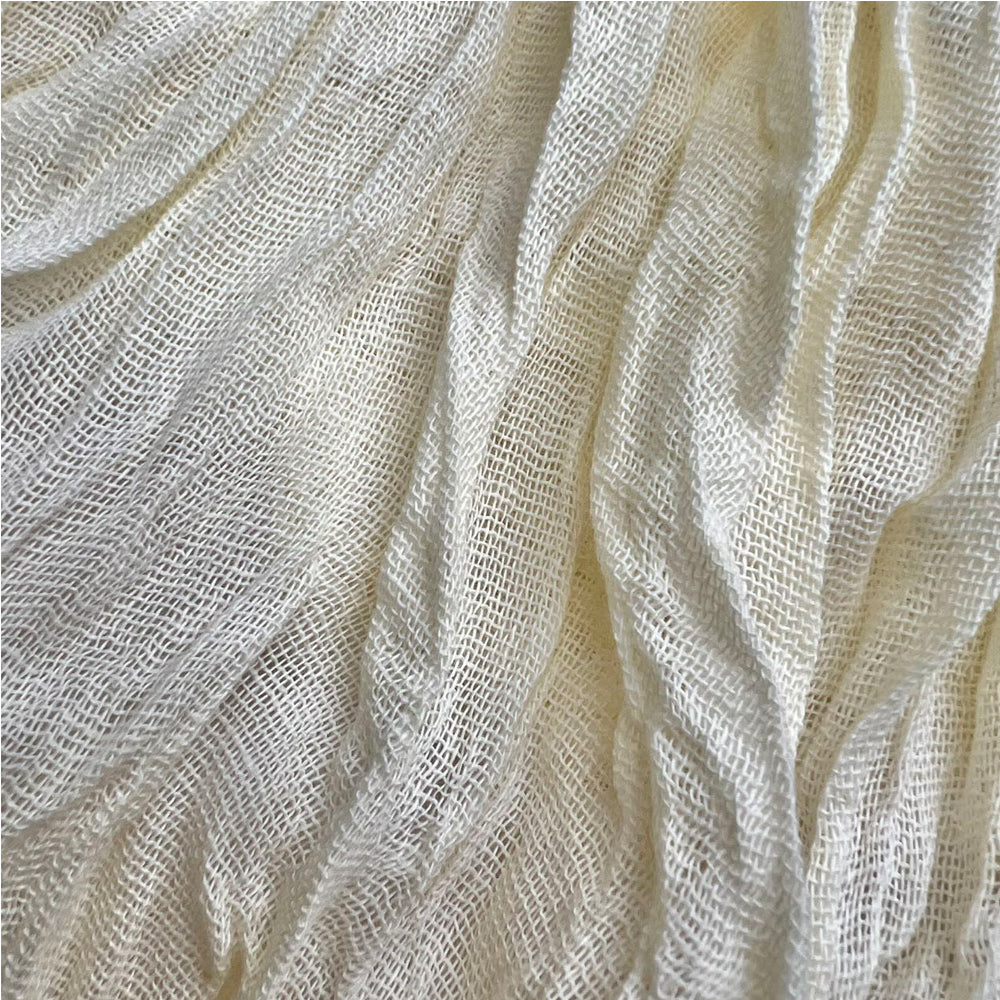 White Dyed Crinkle Scarf
