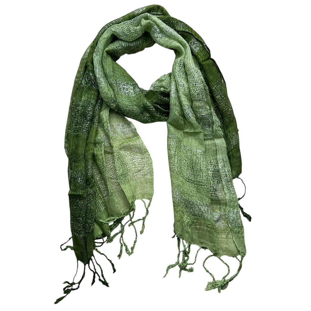 Women's Ombre Viscose Scarf With Metallic Shimmer