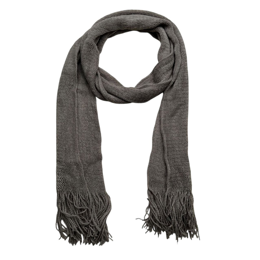 Grey Dyed Acrylic Skinny Scarf