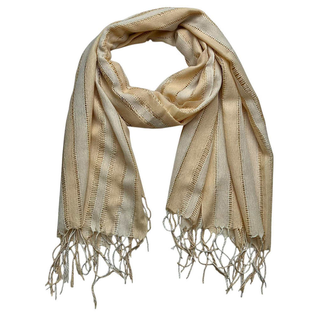 Lightweight Beige & Cream Scarf