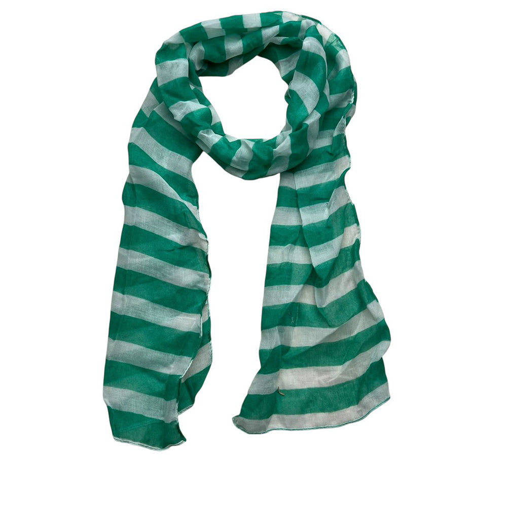 Lime Printed Tone Skinny Scarves