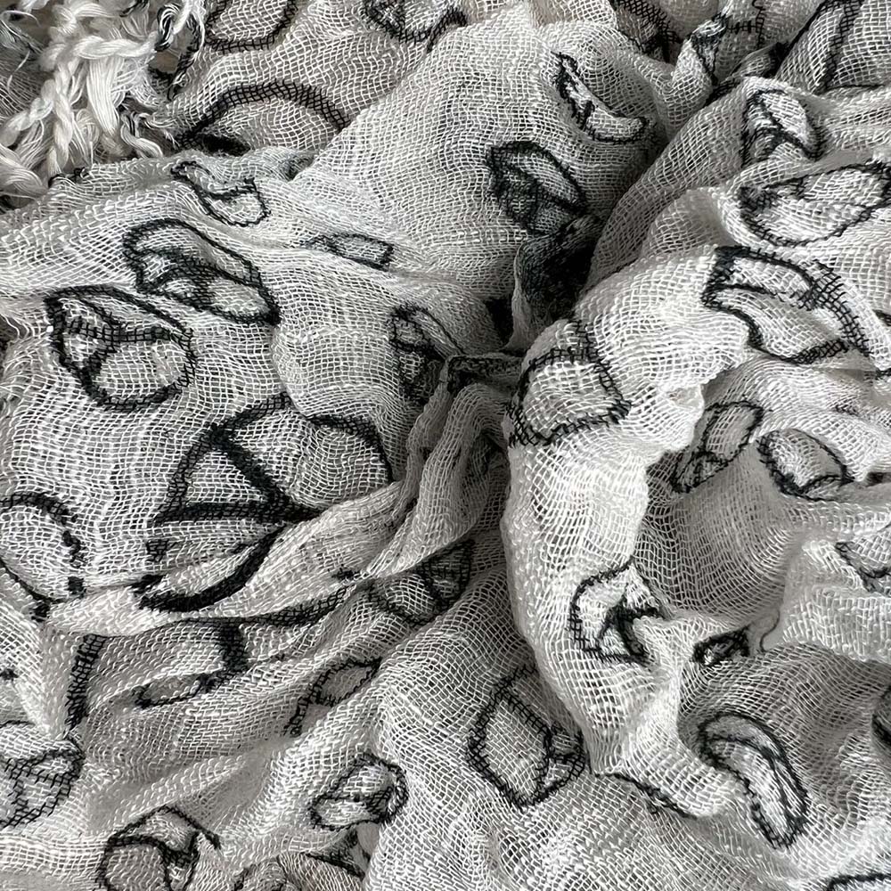 Vintage Boho Peace Sign Lightweight Scarf