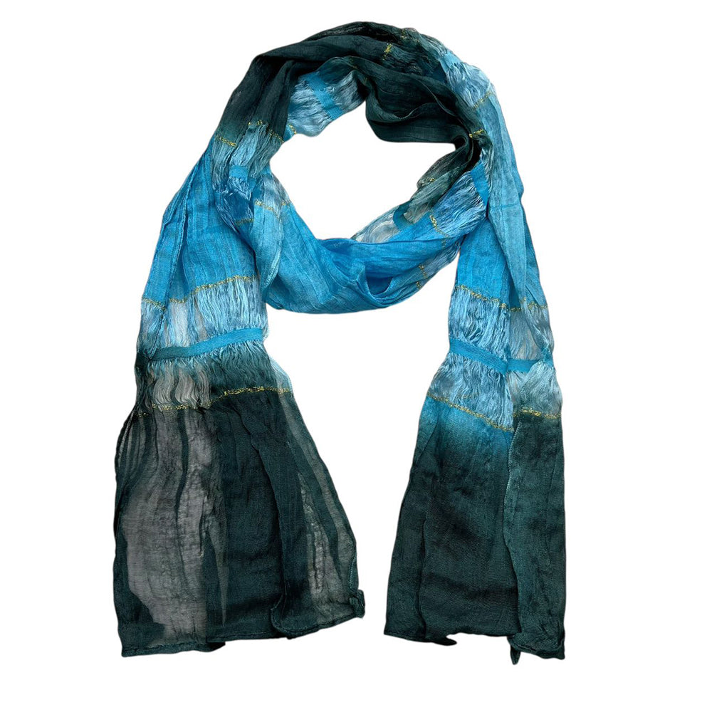 Turquoise Metallic Scarf