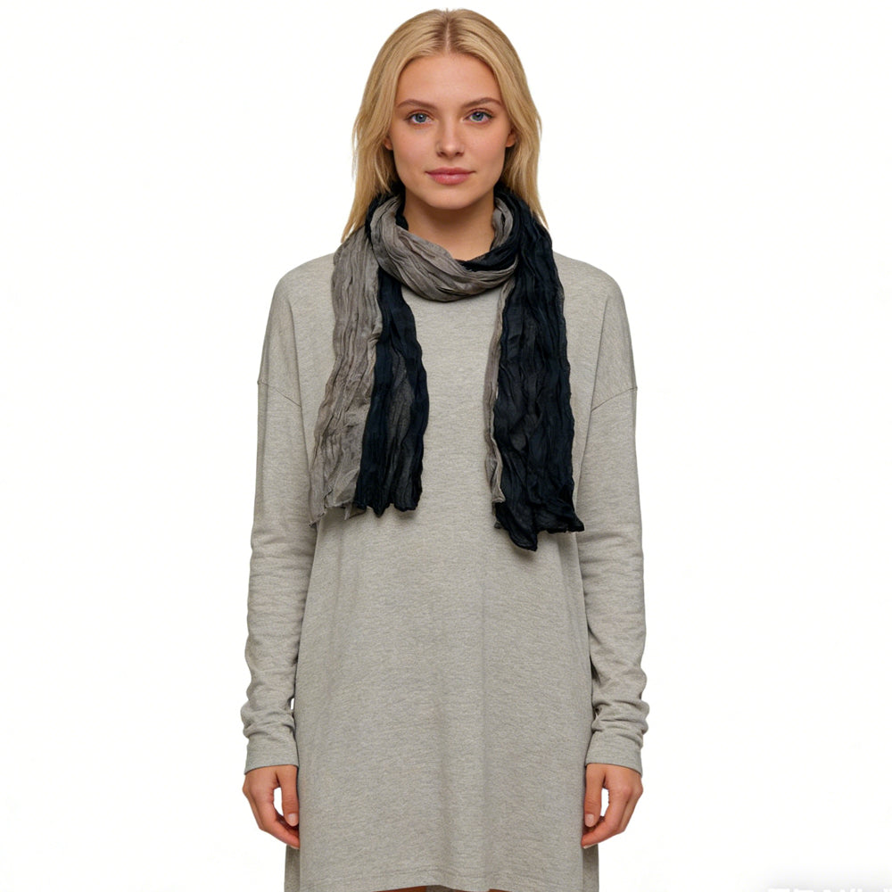 Khaki Yarn-Dyed Polyester Scarf - Classic Long Scarf 69inchx26inch