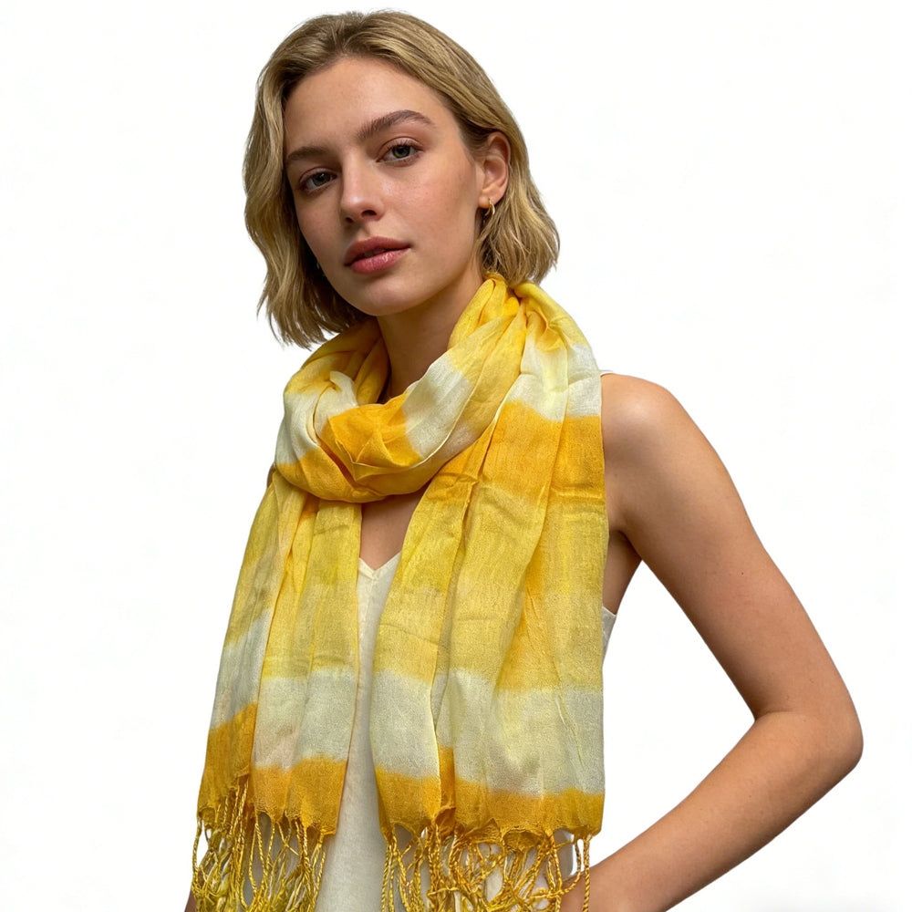 Yellow Printed Scarf