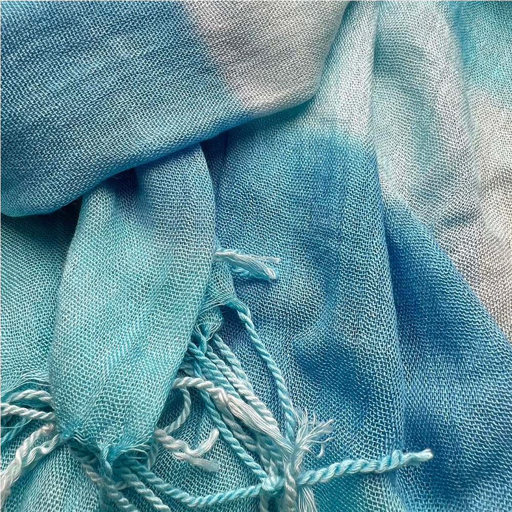 Turquoise Printed Scarf