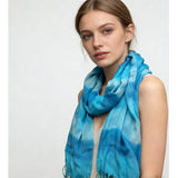 Turquoise Printed Scarf