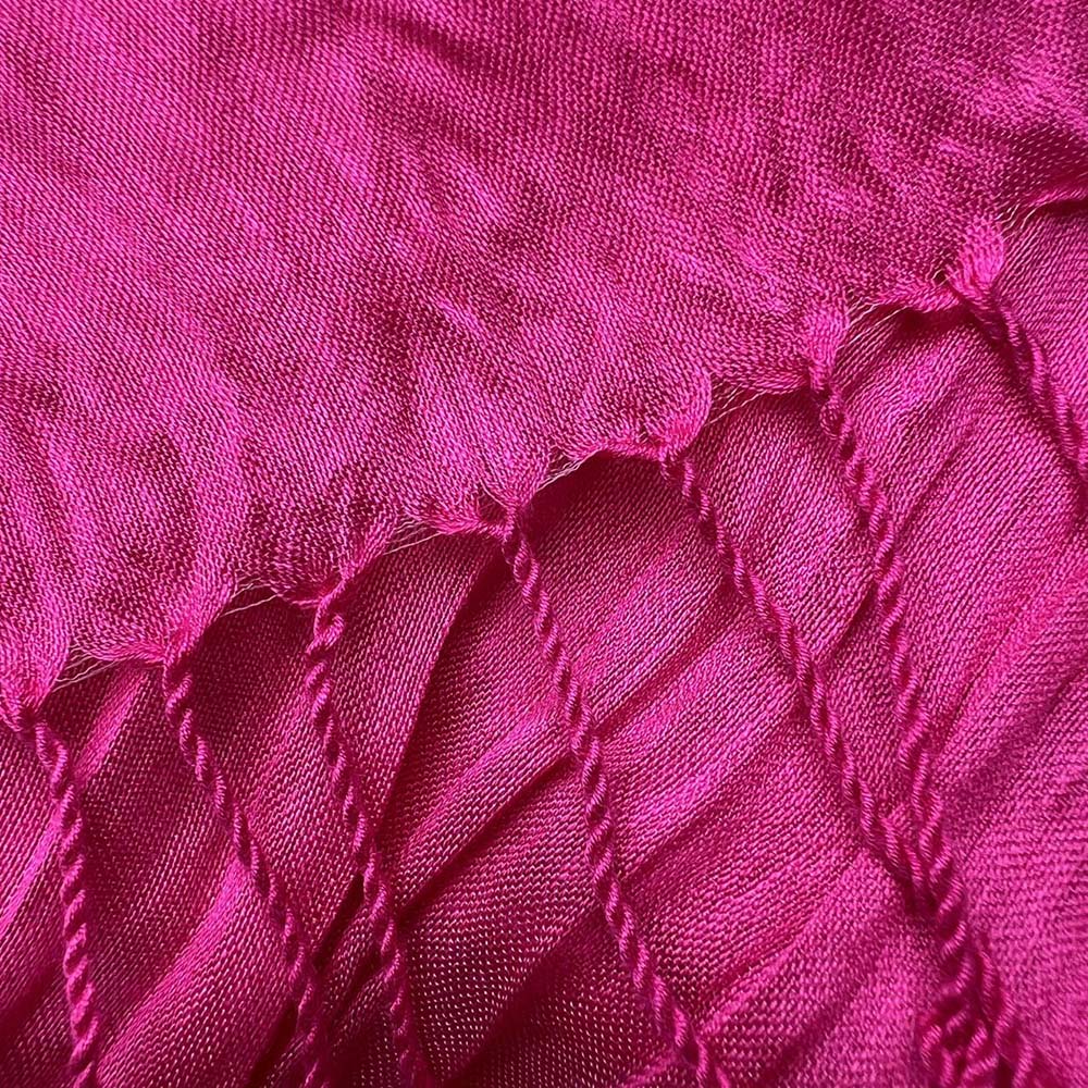Hot Pink Dyed Crinkle Vibrant Textured