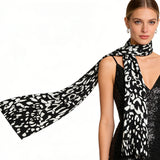 Black & White Printed Long Scarf