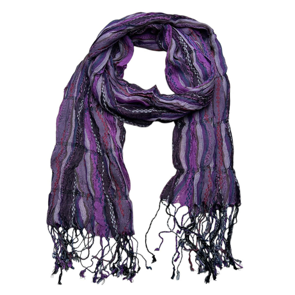 Purple Jacquard Crinkle