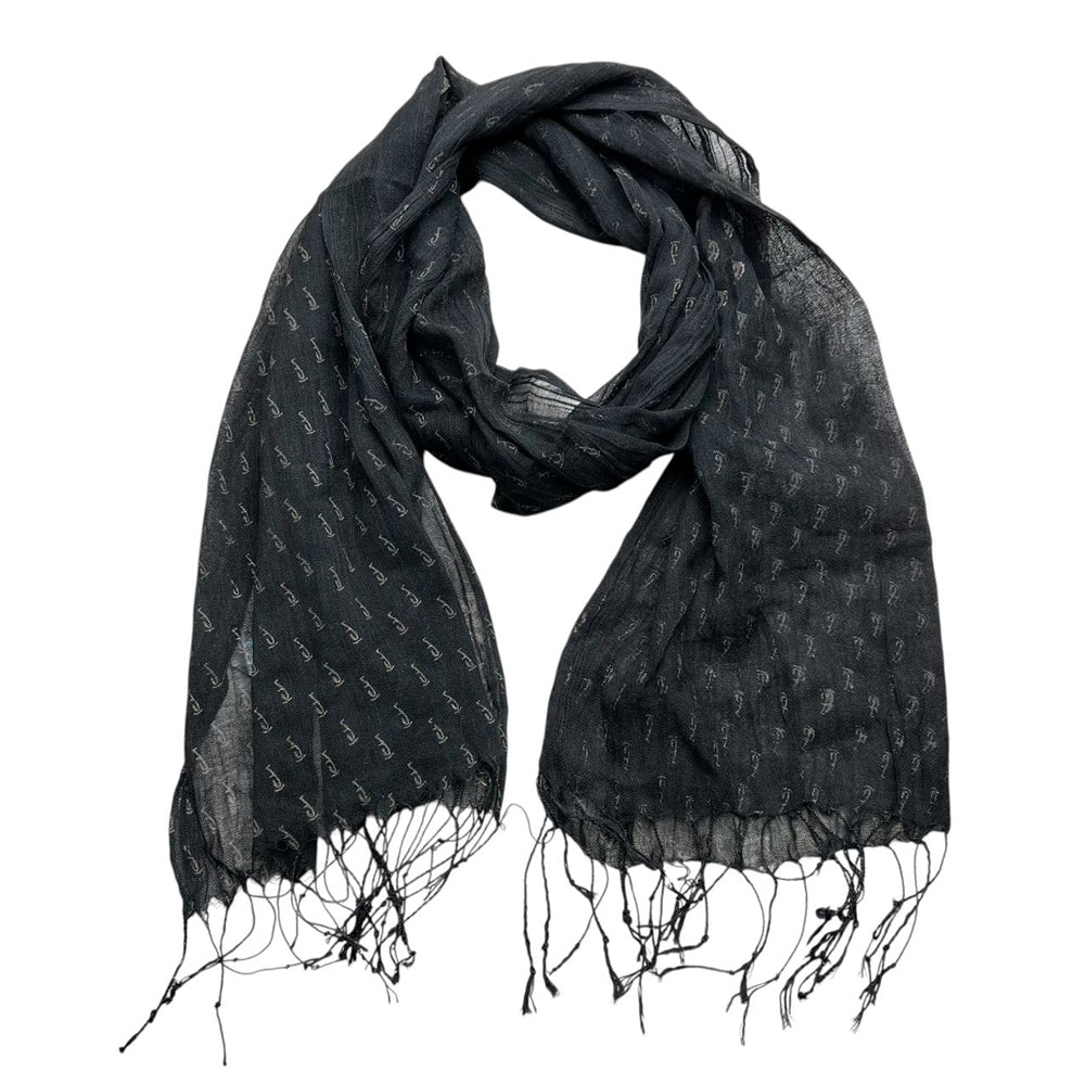 Black Printed Scarf