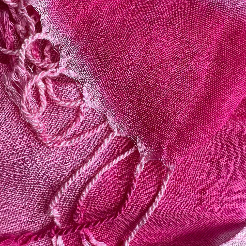 Hot Pink Printed Viscose Scarf - Vibrant Daily Scarf 67inchx24inch
