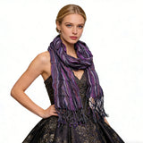 Purple Jacquard Crinkle