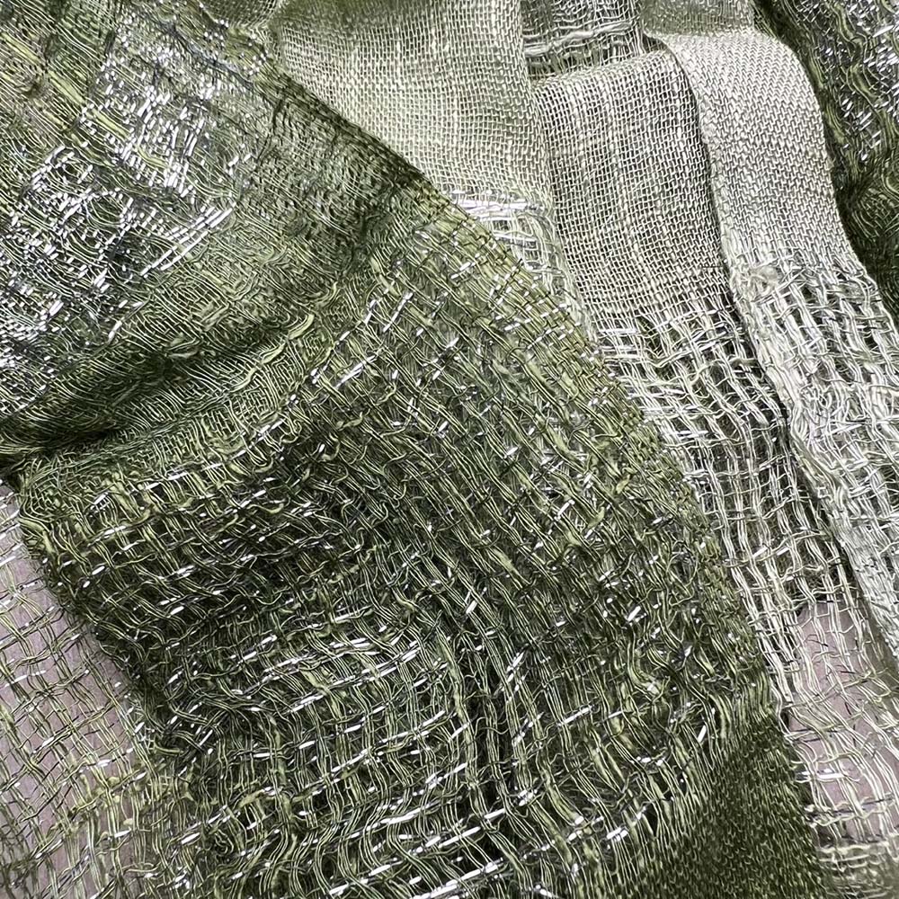 Ombre Viscose Scarf With Metallic Shimmer